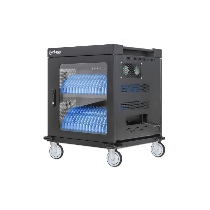Manhattan Carrello/tavolo di ricarica per laptop tramite adattatore AC (EU) 32 scomparti installare l'adattatore AC del disposit