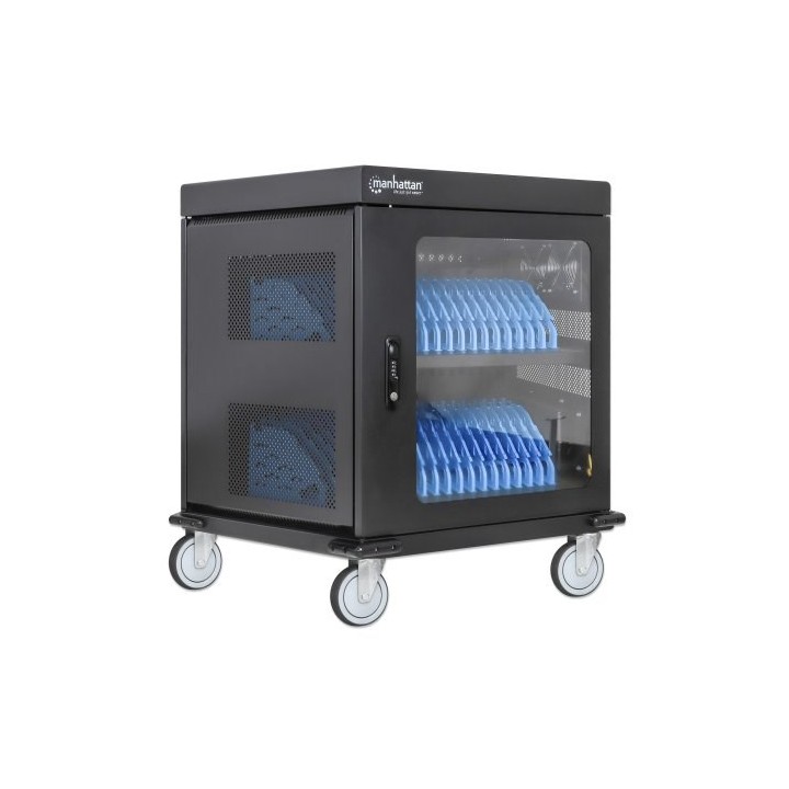Manhattan Carrello/tavolo di ricarica per laptop tramite adattatore AC (EU) 32 scomparti installare l'adattatore AC del disposit