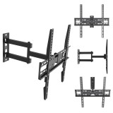 Maclean TV supporto / staffa max VESA 400x400 32-55 fino a 30 kg nero regolazione inclinazione +2°~-10° e regolazione rotazione 