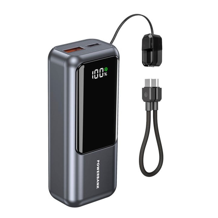 Gembird PB10-PD20-LCD-02 Powerbank compatto con ricarica veloce e display LCD 20W 10000 mAh grigio spazio