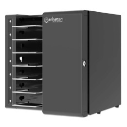 Manhattan Armadietto di ricarica per laptop da scrivania tramite USB-C 16 7 scomparti tramite USB-C 65W idoneo per laptop USB-C 