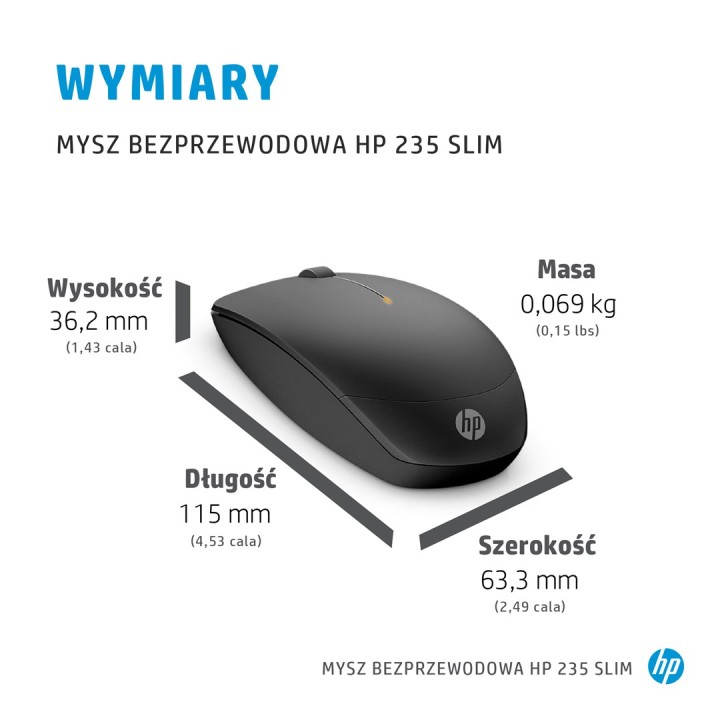 HP 235 Mouse wireless sottile