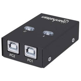 Manhattan USB-A Interruttore di condivisione automatica 2x porte USB-B 480 Mbps (USB 2.0) Controllo doppio (rilevamento automati