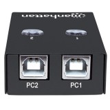 Manhattan USB-A Interruttore di condivisione automatica 2x porte USB-B 480 Mbps (USB 2.0) Controllo doppio (rilevamento automati