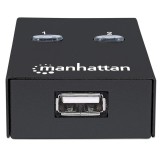 Manhattan USB-A Interruttore di condivisione automatica 2x porte USB-B 480 Mbps (USB 2.0) Controllo doppio (rilevamento automati