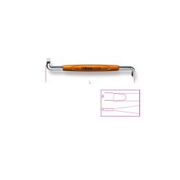 Beta 1236B 1,2X8 Giravite a squadra per viti a testa con intaglio cromati 012360204