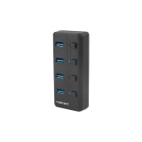 NATEC HUB USB 3.0 MANTIS 2 4-PORTE CON SWITCH+ALIMENTATORE