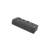 NATEC HUB USB 3.0 MANTIS 2 4-PORTE CON SWITCH+ALIMENTATORE