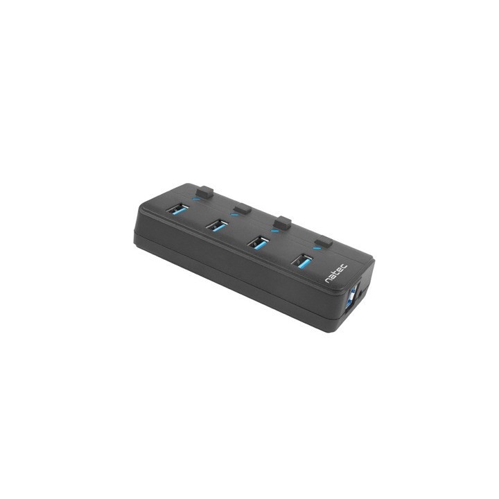 NATEC HUB USB 3.0 MANTIS 2 4-PORTE CON SWITCH+ALIMENTATORE