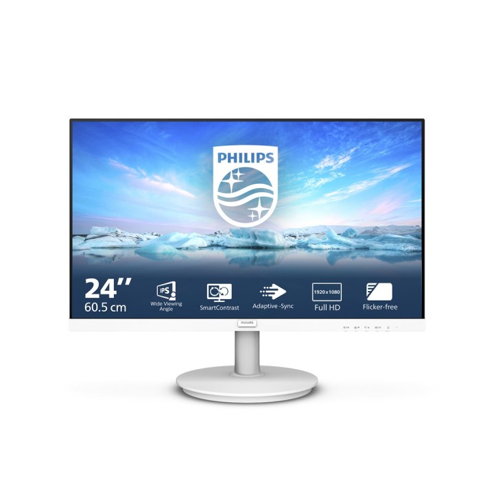 Philips V Line 241V8AW/00 LED display 60.5 cm (23.8 ) 1920 x 1080 pixel Full HD LCD bianco