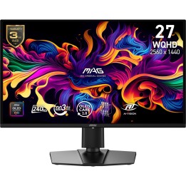 MSI MAG 274QP QD-OLED X24 monitor per computer 67.3 cm (26.5 ) 2560 x 1440 pixel Wide Quad HD nero