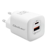 Qoltec 50763 caricatore dispositivi mobili laptop console portatile da gioco power bank smartphone smartwatch tablet bianco AC r