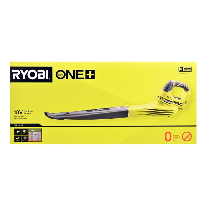 Ryobi OBL1820S Soffiatore a batteria 245 km/h nero verde