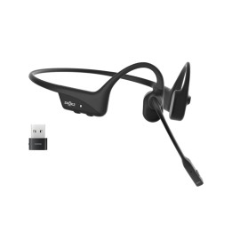 SHOKZ OpenComm2 UC 2025 Cuffie Bluetooth a Conduzione Ossea Upgrade per Videoconferenza con Porta di Ricarica USB-C e Adattatore