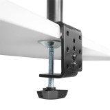 Maclean MC-967 supporto monitor da scrivania doppio verticale max VESA 100x100 13-27 2x 9kg verniciato a polvere inclinabile ruo