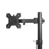 Maclean MC-967 supporto monitor da scrivania doppio verticale max VESA 100x100 13-27 2x 9kg verniciato a polvere inclinabile ruo