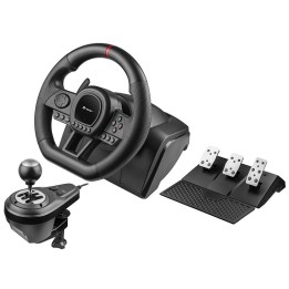 Tracer SimRacer Manuale Gearbox 6in1 nero Volante + pedali + cambio analogico Nintendo Switch PC PlayStation 4 Playstation 3 Xbo