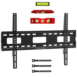 Maclean TV MC-419 Staffa di montaggio a parete 32 -100 VESA 600x400 45kg Inclinabile universale regolabile livella spirit access