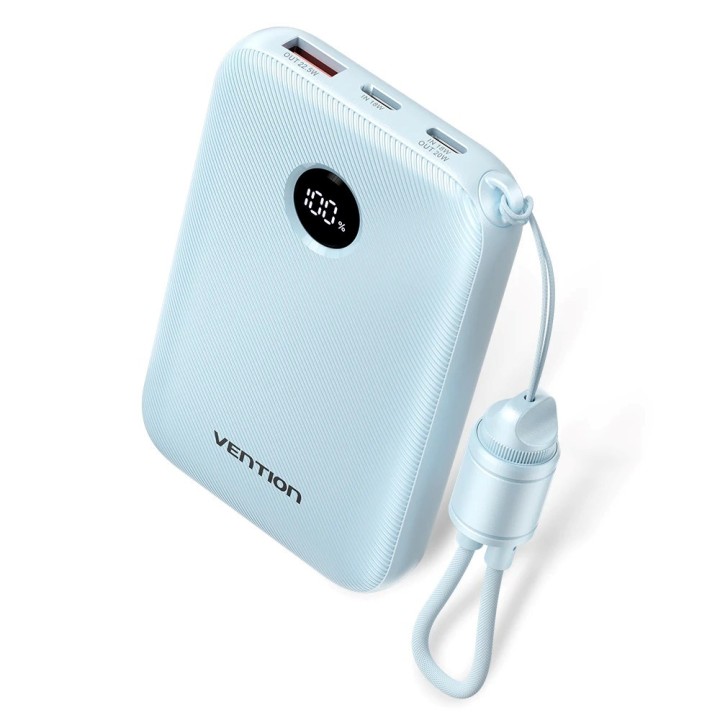 Vention 10000mAh Powerbank 2xUSB-C 1xUSB-A 22.5W blu