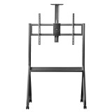 Maclean TV carrello / supporto telecamera con ripiano su rotelle 55-100 carico max 120kg/10kg ripiano max. VESA 900x600 nero MC-