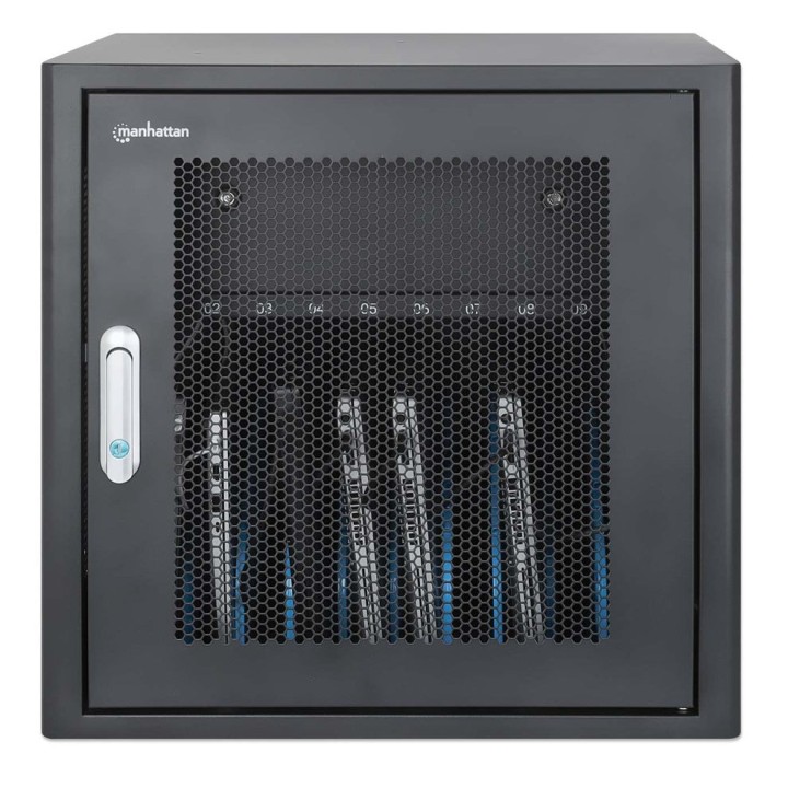 Manhattan Armadietto di ricarica per laptop da scrivania tramite adattatore AC (EU) 10 scomparti installare l'adattatore AC del 