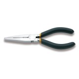 Beta 1162 160 Pinze a becchi piatti lunghissimi diritti zigrinati, cromate, manici ricoperti con 2 strati di PVC antiscivolo 011