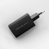 Qoltec 50766 caricatore dispositivi mobili laptop console portatile da gioco power bank smartphone smartwatch tablet nero AC ric