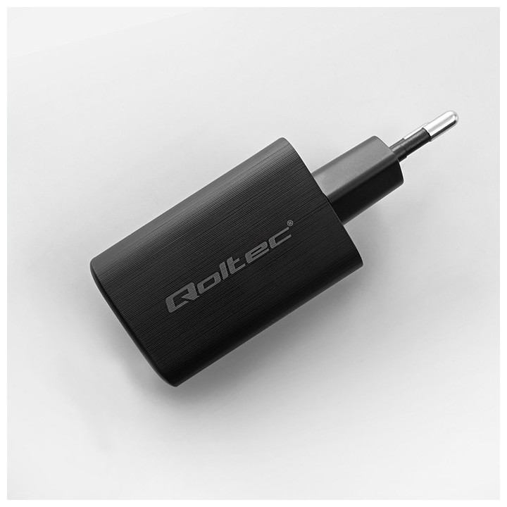 Qoltec 50766 caricatore dispositivi mobili laptop console portatile da gioco power bank smartphone smartwatch tablet nero AC ric
