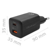 Qoltec 50766 caricatore dispositivi mobili laptop console portatile da gioco power bank smartphone smartwatch tablet nero AC ric