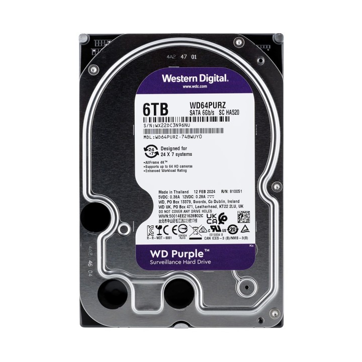 Western Digital WD64PURZ disco rigido interno 3.5 6000 GB Serial ATA III