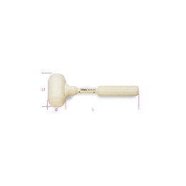 Beta 1391A 1000 Mazzuole per piastrellisti interamente rivestite in gomma bianca 013910210