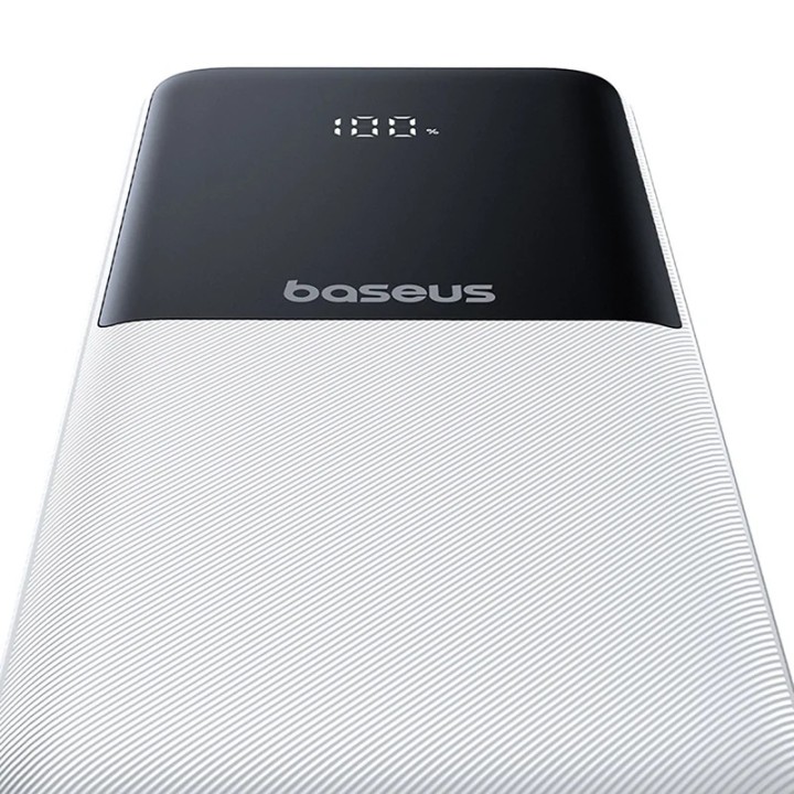 Baseus Lipow Power Bank 10000mAh 22.5W con due cavi integrati (con cavo Baseus Simple USB-A - USB-C 3A 20cm) - Bianco