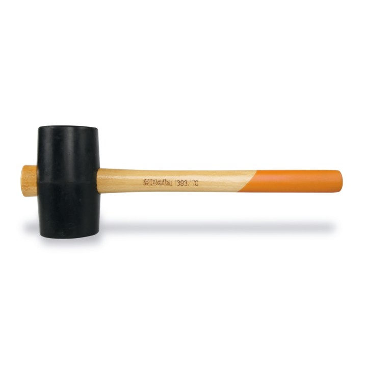 Beta 1393 50 Mazzuole con doppia testa in gomma dura e manico in legno 013930050