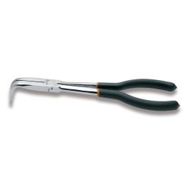 Beta 1009L/C Pinza a becchi mezzotondi lunghissimi zigrinati piegati a 90° per impieghi speciali manici ricoperti con 2 strati d