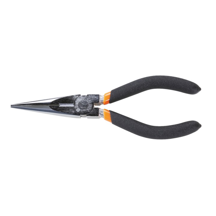 Beta 1166G 200 Pinze a becchi mezzotondi lunghissimi diritti zigrinati manici ricoperti con 2 strati di PVC antiscivolo finitura