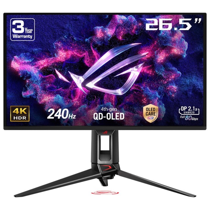 ASUS ROG Swift OLED PG27UCDM monitor per computer 67.3 cm (26.5 ) 3840 x 2160 pixel 4K Ultra HD QD-OLED nero