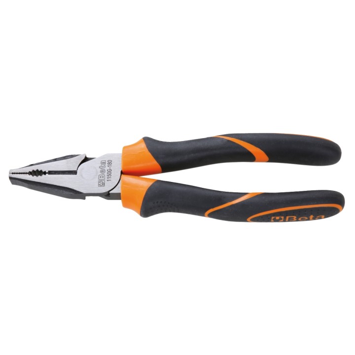 Beta 1169GBM/D3 Assortimento di 1 pinza universale, 1 pinza becchi mezzotondi lunghi e 1 tronchese, impugnatura bimateriale, con