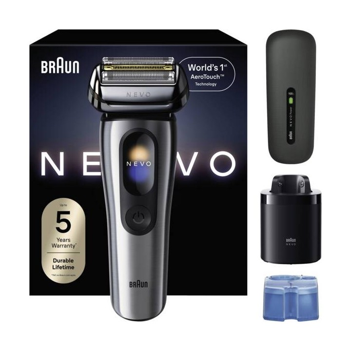 Braun NEVO 17000cc Foil Rasoio Trimmer Argento