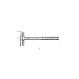 Beta 1377INOX 230 Martelli con testa tonda e penna sferica per calderai e lattonieri in acciaio inossidabile 013770623