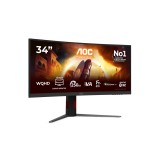 AOC G4 CU34G4ZCA monitor per computer 86.4 cm (34 ) 3440 x 1440 pixel Wide Quad HD nero rosso