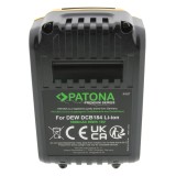 PATONA Batteria Premium per DeWalt DCB184 (18V 5.0Ah XR) nero giallo