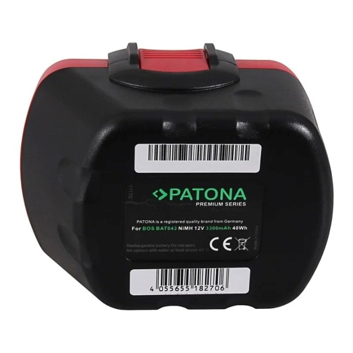 PATONA Batteria di ricambio Bosch BAT043 BAT045 12 V 3300 mAh Ni-MH