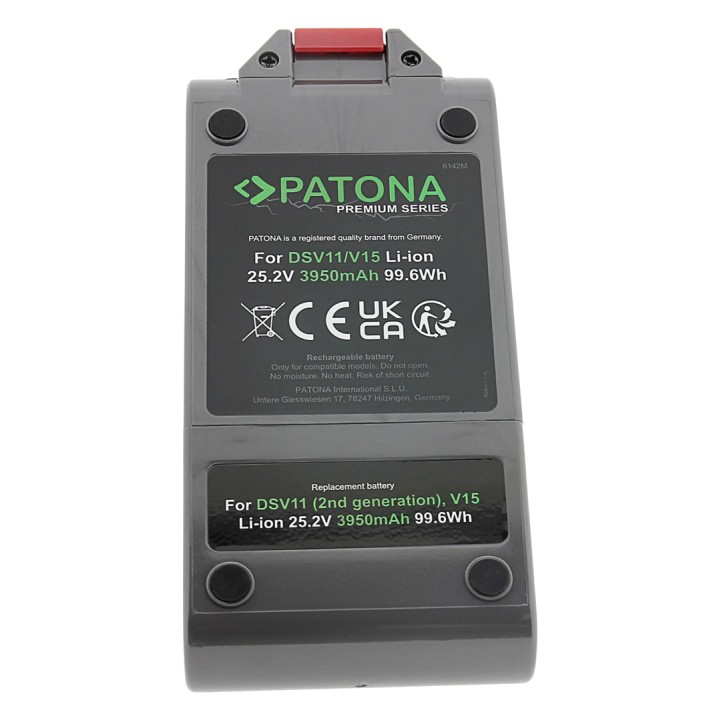 PATONA Batteria di ricambio Dyson V11 (2ª Generazione) V15 25.2 V 3950 mAh Li-Ion