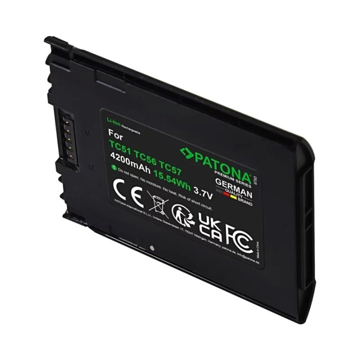 PATONA Batteria di ricambio Zebra TC51 TC56 TC57 3.7 V 4200 mAh Li-Ion