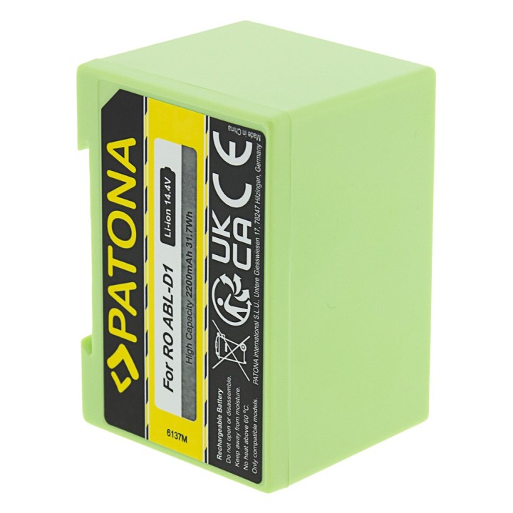 PATONA Batteria di ricambio per iRobot 14.4 V 2200 mAh Verde