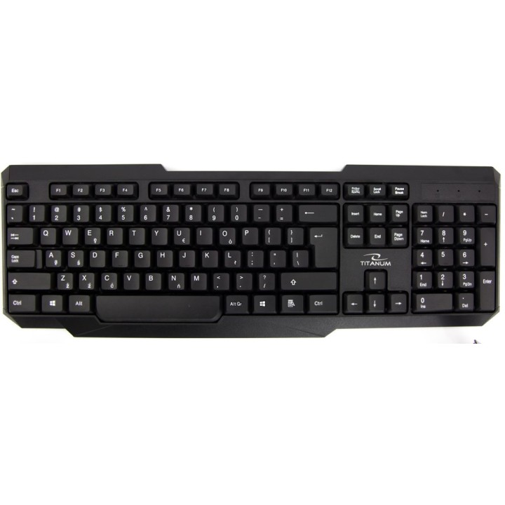 TITANUM TK108 Tastiera + mouse USB nero