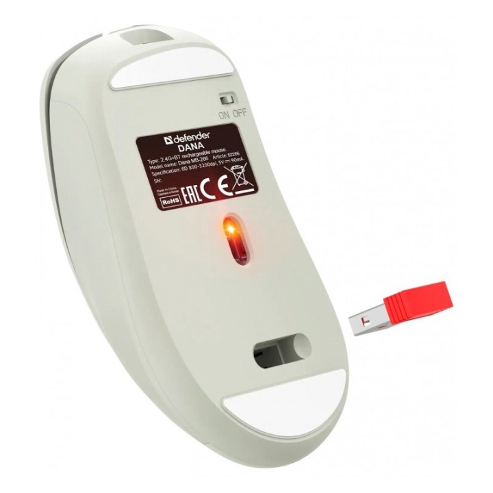 DEFENDER MOUSE DANA MB-266 BIANCO 52266