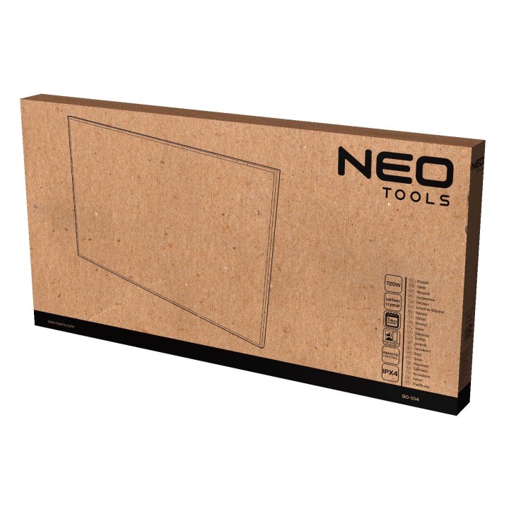 Radiatore a infrarossi in quarzo NEO TOOLS 600 W / 1200 W nero