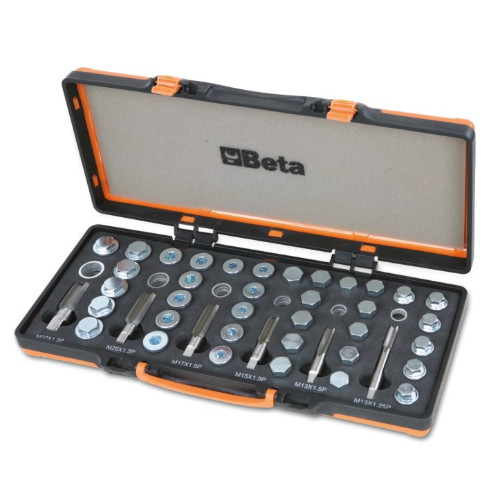 Beta 1495/C6 Assortimento di utensili per la riparazione dei filetti della coppa olio 014950500