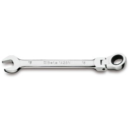 Beta 142SN 11 Chiavi combinate a forchetta e poligonale diritte a cricchetto snodate cromate 001420211